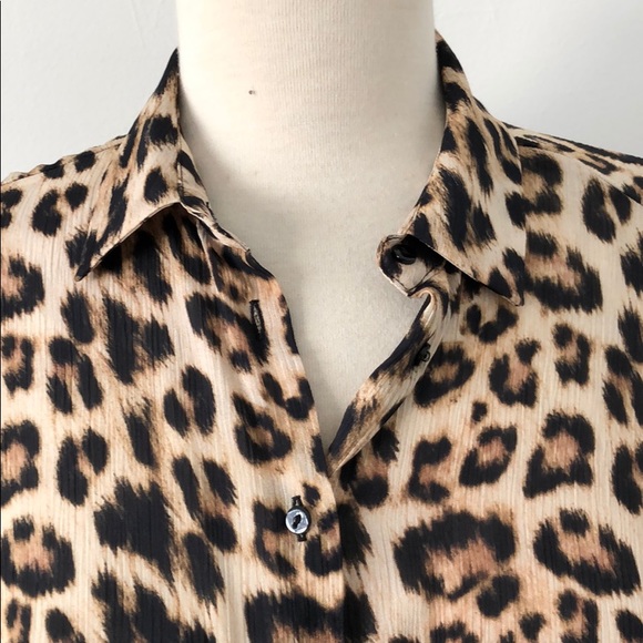 🚫SOLD Zara leopard print button down - Picture 4 of 8